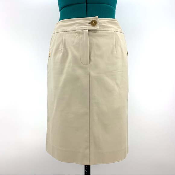 Etcetera Beige Knee Length Pencil Skirt with Pockets, 4 - Picture 3 of 16
